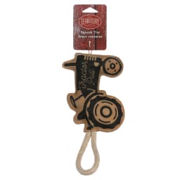 Natural Leather Tractor-Pull Tug Toy - 13" - Thumbnail 4