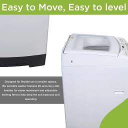 Hamilton Beach 3.0 Cu. ft. Top Load Portable Washer, Compact Washer with Stainless Steel Tub, 6 Wash Cycles, LED Display, White - Thumbnail 5