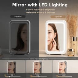 BODEGA 4L Mini Skincare Fridge with LED Mirror, Portable Thermoelectric Cooler & Warmer, AC/DC Powered Small Refrigerator for Bedroom, Dorm & Makeup - Thumbnail 3