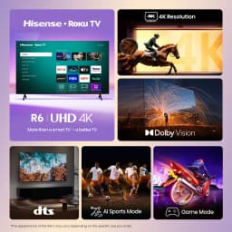 Hisense 85" Class 4K UHD LED LCD Roku Smart TV HDR R6 Series 85R6E4 - Thumbnail 3