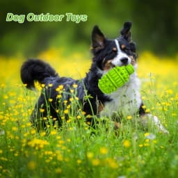 URRU Dog Toy for Aggressive Chewers, Indestructible Dog Chew Toys Squeaky , Interactive Tough Durable for Large Breed(Green,Large) - Thumbnail 8