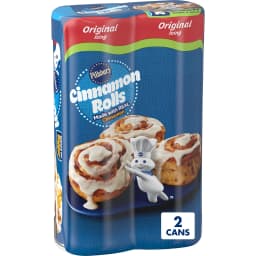 Pillsbury Cinnamon Rolls with Original Icing, Refrigerated Canned Pastry Dough, Value 2-Pack, 16 Rolls, 24.8 oz - Thumbnail 1