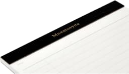 A5 Mnemosyne Notepad Writing Pad 8mm Line with Margin 3 Pack - Thumbnail 4