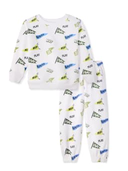Garanimals Baby & Toddler Boys Fleece Outfit Set, Sweatshirt & Sweatpants, Sizes 0-6T - Thumbnail 1