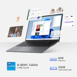 16" Laptop,Intel Core i5,16GB RAM 256GB SSD,Windows 11 Pro Notebook Computer PC,MS Office,Backlit Keyboard,USB A,HDMI - Thumbnail 3
