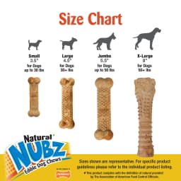 Nylabone Nubz Meaty Center Dog Treats for Large Dogs, Beef Flavor Dog Bones, Large - 30+ lbs., 2 Count - Thumbnail 4