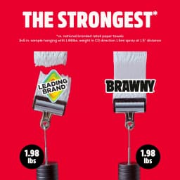 Brawny Tear-A-Square 3-Ply Paper Towels, 8 Triple Rolls, 114 Sheets per Roll - Thumbnail 4