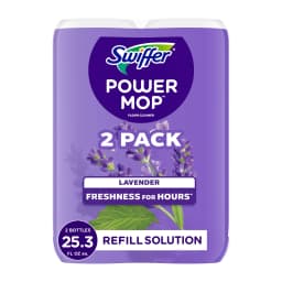 Swiffer Power Mop Refill Solution, Tile, Vinyl, Laminate, Wood, Floor Cleaner, Lavender, 2x 25.3 fl oz - Thumbnail 1
