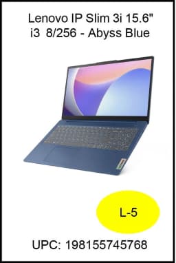Lenovo IdeaPad Slim 3i 15.6" Laptop, Intel Core i3-N305, 8GB, 256 SSD, 82XB00BMUS - Thumbnail 11