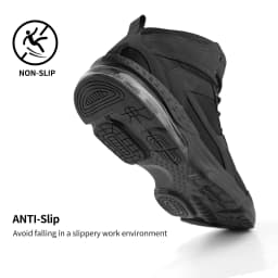 Jacata Non Slip Work Shoes for Men Water Resistant Leather Hiking Boots Air Cushion (Size 12) - Thumbnail 4