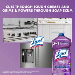 Lysol All Purpose Cleaner, 2X Concentrated Multi-Surface Disinfectant Floor Cleaner for Mopping Solution, for Bathroom & Kitchen, Lavender & Cotton - Thumbnail 7