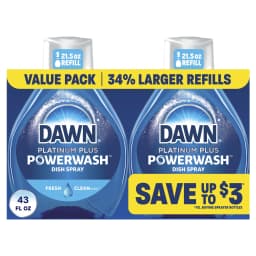 Dawn Powerwash Spray Refill, Dish Soap, Dishwashing Liquid, Fresh, 2 Refills, 43 Fl Oz - Thumbnail 1