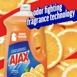(2 pack) Ajax Ultra Liquid Dish Soap Orange Scent, Triple Action, 90 fl oz Bottle - Thumbnail 5