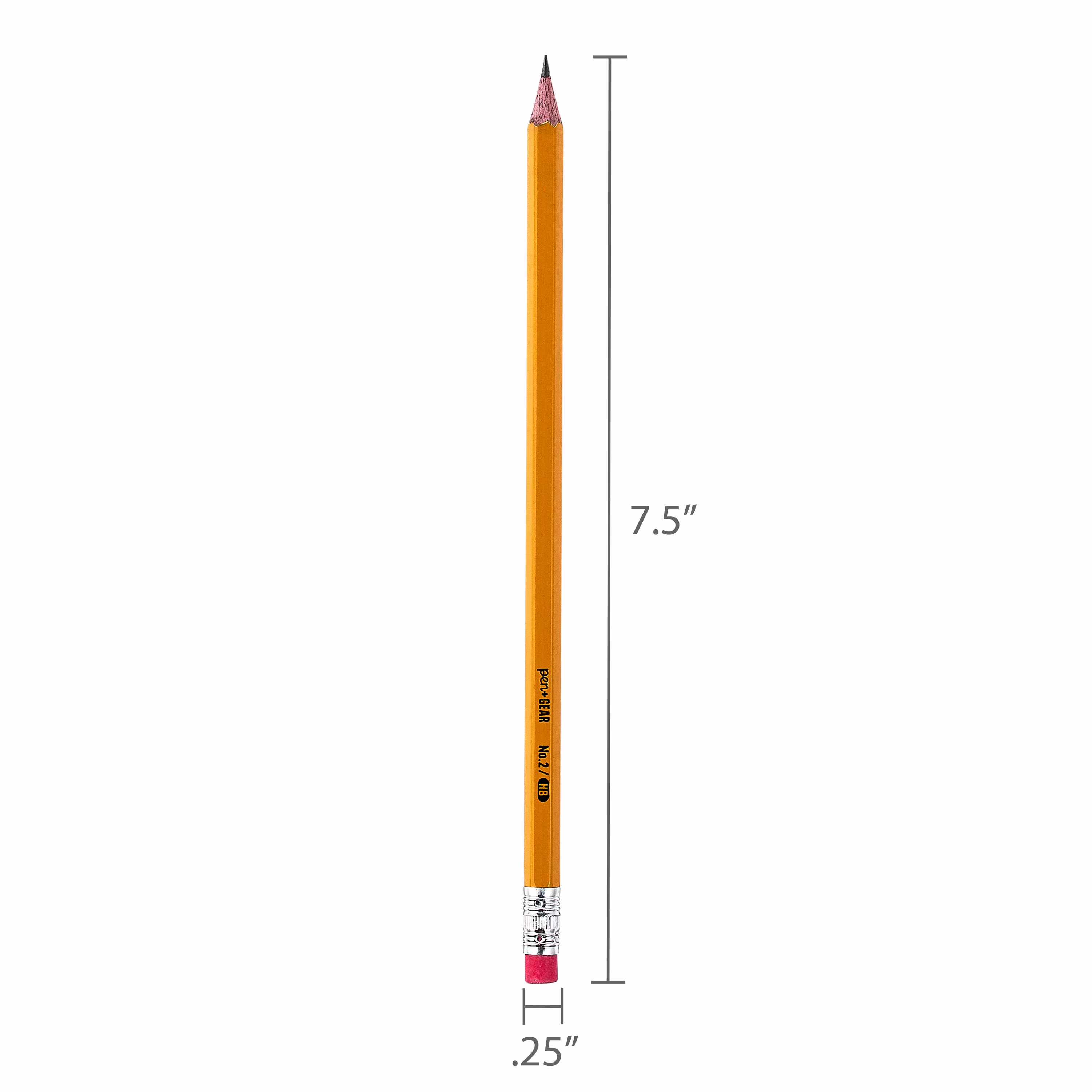 Pen+Gear #2 HB Sharpened Wood Pencils, Yellow, 24 Count - Thumbnail 6