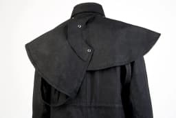 L Mens Oilskin Western Australian Waterproof Duster Coat Jacket 23101BK - Thumbnail 6