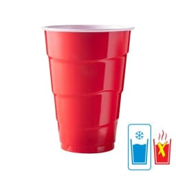Great Value Everyday Disposable Plastic Party Cups, Red, 18 oz, 100 Count - Thumbnail 3