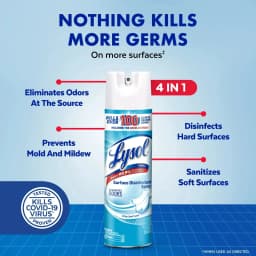 Lysol Disinfectant Spray, Sanitizing and Antibacterial Spray, Crisp Linen Scent, 19 fl oz, 3 pack - Thumbnail 2