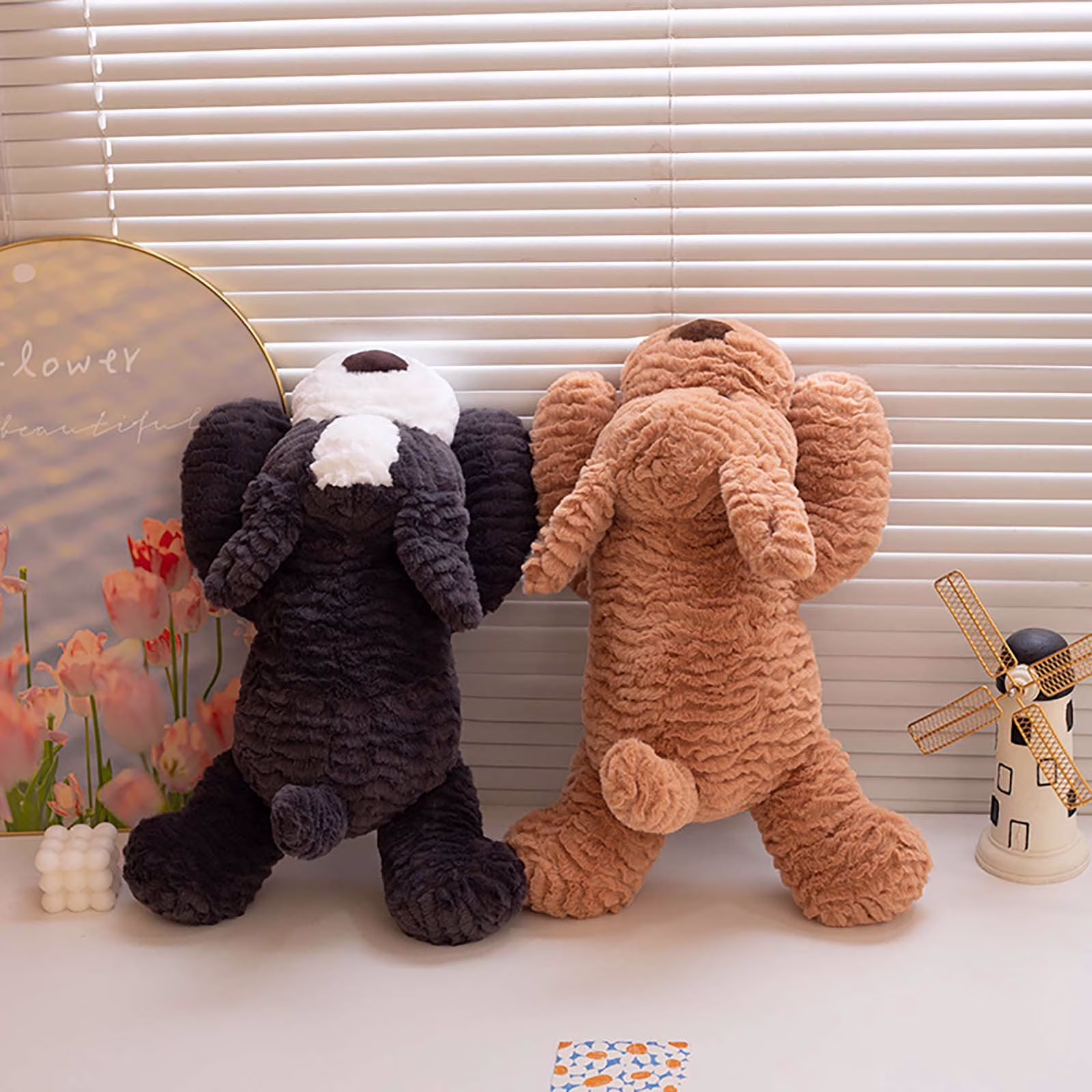 E-962 B Soft Lying Dog Plush Doll Cuddly For Home Comfort #GC14A - Thumbnail 5