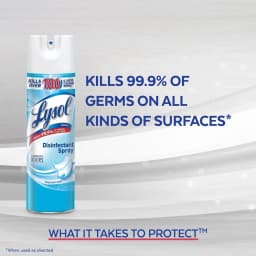 Lysol Disinfectant Spray, Crisp Linen, 7oz, 1 Count Per Pack - Thumbnail 4