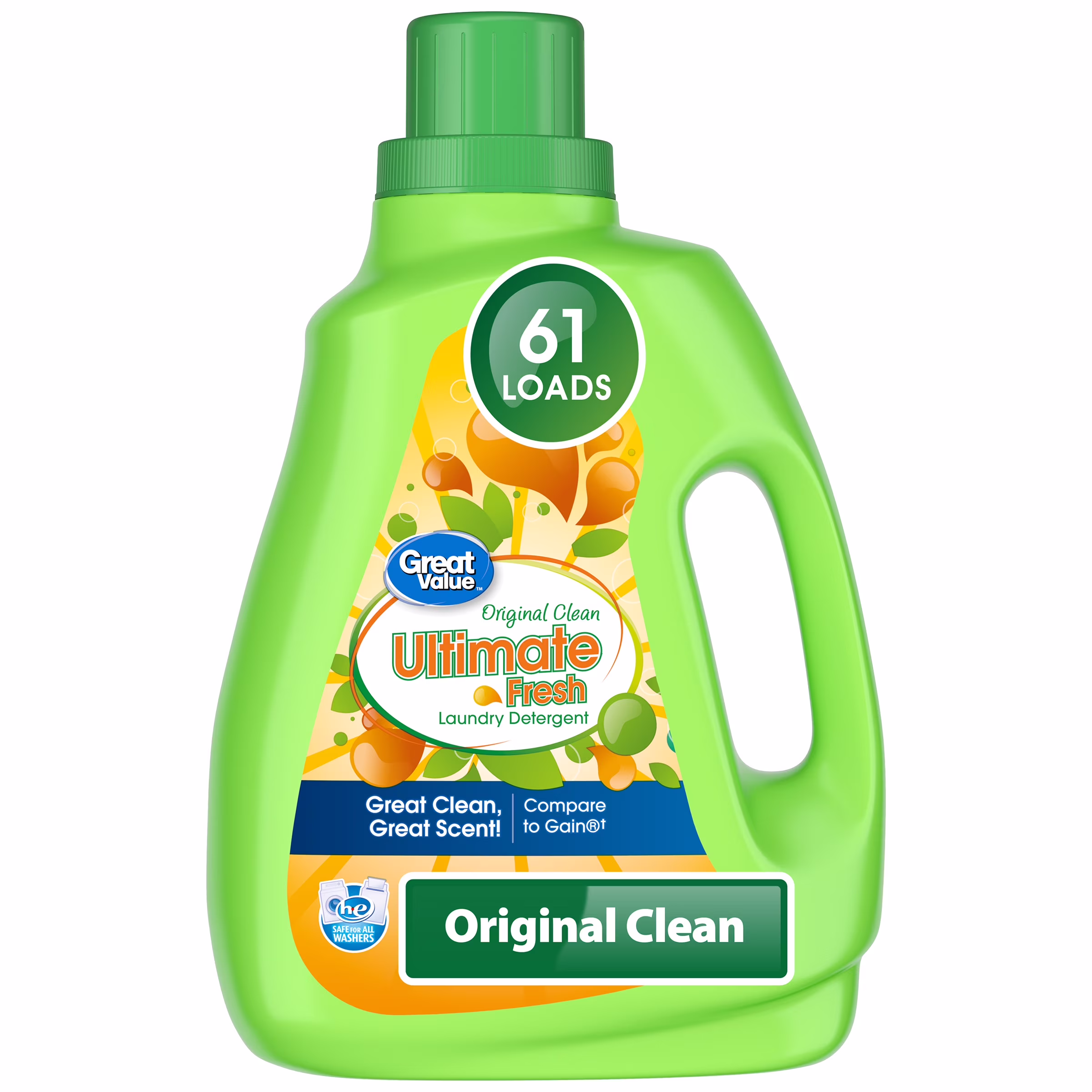 Great Value Ultimate Fresh Laundry Detergent, Original Clean, 88 fl oz, 61 Loads - Thumbnail 1