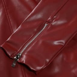 Bazeneo Men's Leather Jackets Zipped Faux Leather Jacket for Men Long Sleeve Motorbike Jackets with Pockets Solid Brando Style Outwear Lapel Collar Slim Fit Drive Coat Streetwear - Thumbnail 6