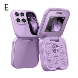 HPDL 2024 New Mini Flip Mobile Phone 2 SIM Card Small Display Foldable Cell Phone - Thumbnail 1