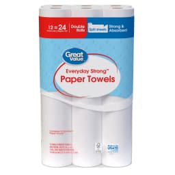 Great Value Everyday Strong Paper Towels, 12 Double Rolls - Thumbnail 3