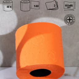 Renova Orange Toilet Paper, 48 Rolls, 140 Sheets Per Roll - Thumbnail 6
