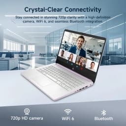 HP 14" N150 Laptop, Intel Quad-Core, 16GB RAM, 384GB Storage (128GB eMMC + 256GB SD) - Thumbnail 3