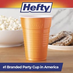 Hefty Party On Disposable Plastic Party Cups, Assorted Colors, 16 oz., 100 Count - Thumbnail 3