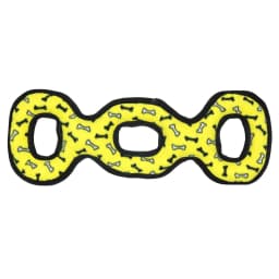 Tuffy Ultimate 3WayTug Yellow Bone Durable Squeaky Plush Dog Toy - Thumbnail 4