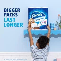 Charmin Ultra Soft Toilet Paper 6 Mega Rolls, 224 Sheets Per Roll - Thumbnail 9