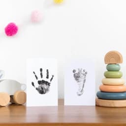 Square Baby Footprint Kit Hand Footprint Kit Dog Paw Print Kit Clean Touch Ink Pad Inkless Hand and Footprint Kit Handprint Kit Baby Registry Search - Thumbnail 8
