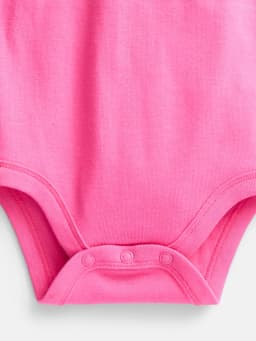 Wonder Nation Baby Girls Short Sleeve Bodysuits, 3-Pack, Sizes 0-24 Months - Thumbnail 4