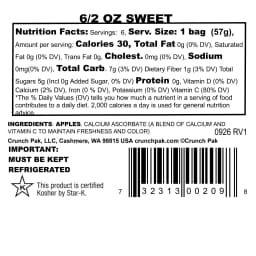 Crunch Pak Grab N Go! Sliced Apples in a Multi-Pack of 2 oz Individually Packaged Bags, 6 Pack - Thumbnail 5