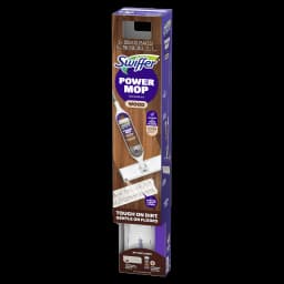 Swiffer Power Mop Wood Kit with Refill, Unscented, 1 handle + 1 solution & 2 Pads - Thumbnail 7