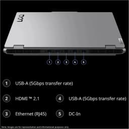 Lenovo LOQ 15IRX10 Gaming Laptop, Intel i7-14700HX, 16 GB DDR5 RAM, 1 TB PCIe SSD, 15.6" (1920x1080) IPS Display - Thumbnail 9
