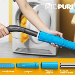 propuri Dryer Vent Cleaner Kit Dryer Lint Vacuum Attachment Brush, Lint Remover, Dryer Vent Vacuum Hose Replacement Parts, Blue - Thumbnail 3