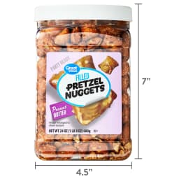 Great Value Peanut Butter Filled Pretzel, 24 oz (Resealable Container) - Thumbnail 6