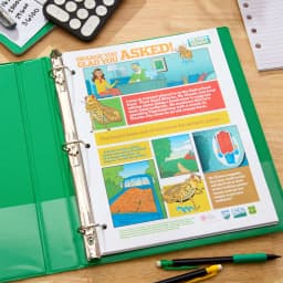 (4 pack) Pen+Gear Durable View 1-inch D-Ring Binder, Green - Thumbnail 3