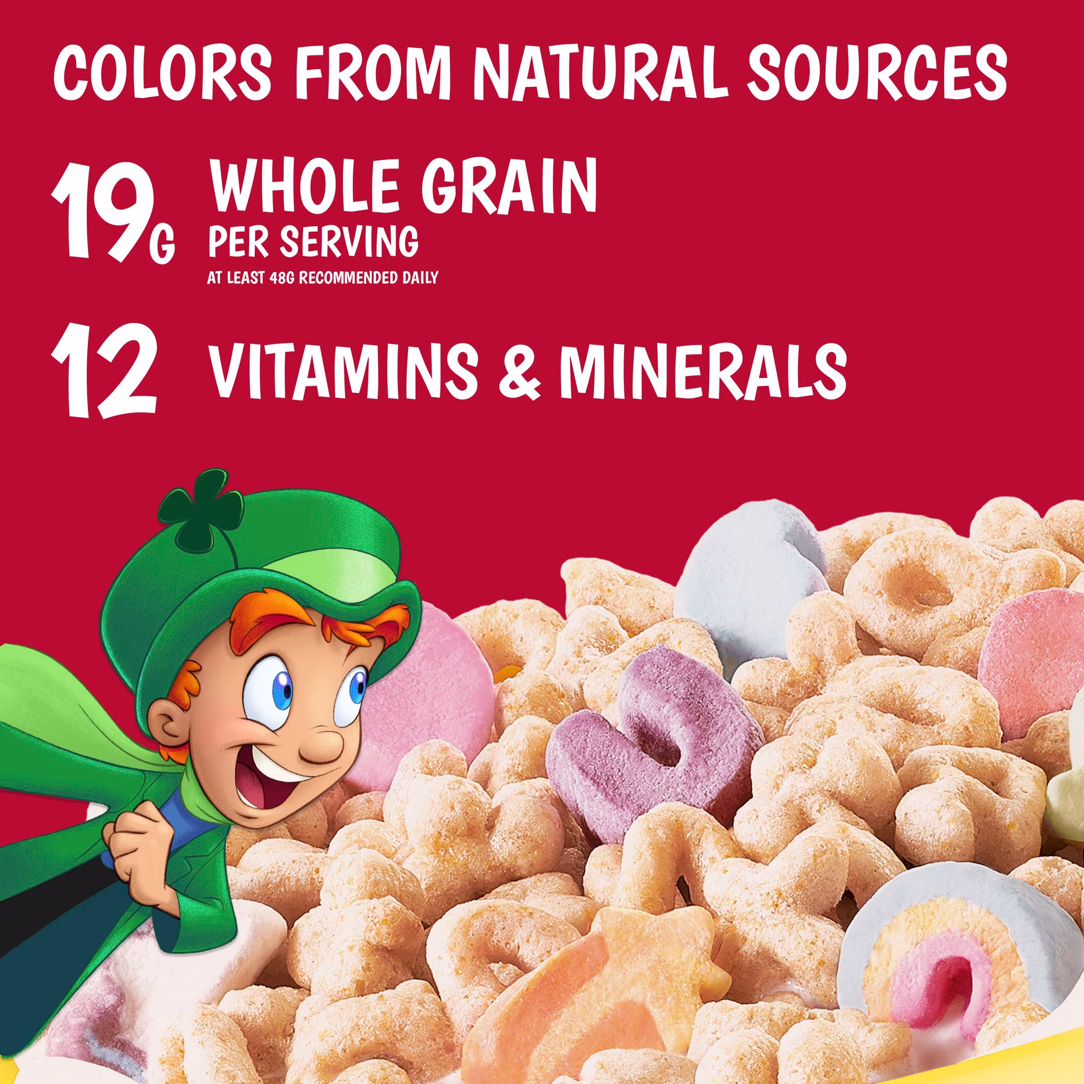 Lucky Charms Gluten Free Cereal with Marshmallows, Limited Edition Jumbo Unicorns, 10.5 oz - Thumbnail 3