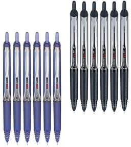 Pilot Precise V5 RT Retractable Rolling Ball Pens, Extra Fine Point (12-Pack, Black/Blue) - Thumbnail 1