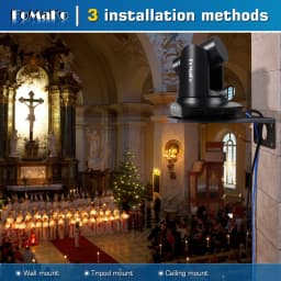 FoMaKo 4K PTZ Camera HDMI NDI 20X Live Streaming Camera Bundle(K20UH+KC608) - Thumbnail 3