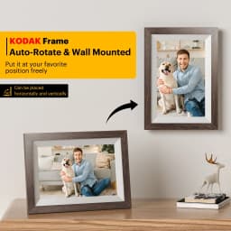 Kodak 10-inch WIFI Digital Picture Frame, Solid Wood Tone Frame, Gift for Loved One - Chocolate - Thumbnail 4