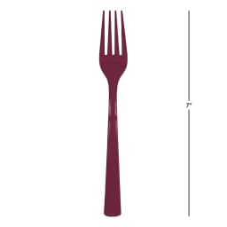 Plastic Disposable Forks, Burgundy, 24 Pieces, by Way To Celebrate - Thumbnail 5