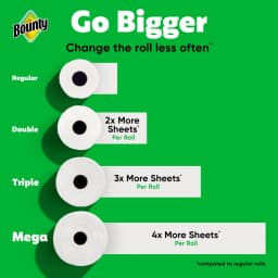 Bounty Paper Towels Select-A-Size Print, 6 Double Rolls, 82 Sheets Per Roll - Thumbnail 4