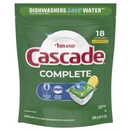 Cascade Complete ActionPacs Dishwasher Detergent, Lemon Scent, 18 Count - Thumbnail 11