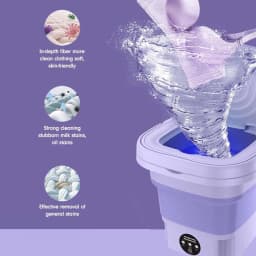 Mini Washing Machine 8L Folding Portable Sterilization Drying Laundry Machine - Thumbnail 2