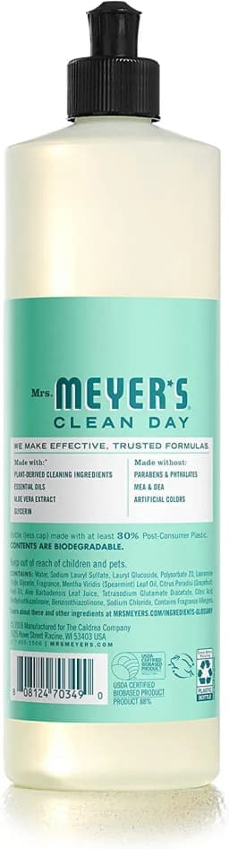 Mrs. Meyer's Spring Dish Soap 3 Scent Variety, 1 Lilac, 1 Mint, 1 Peony, 1 CT - Thumbnail 7