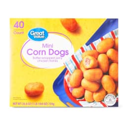Great Value Mini Corn Dogs, 26.8 oz, 40 Count (Frozen) - Thumbnail 1